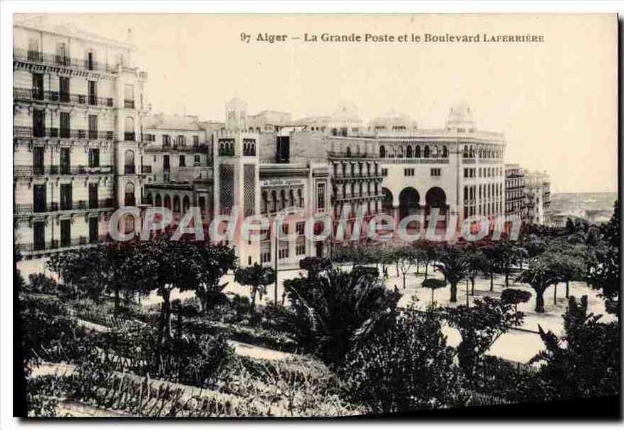 CPA ALGER la grande Poste biulevard Laferrière