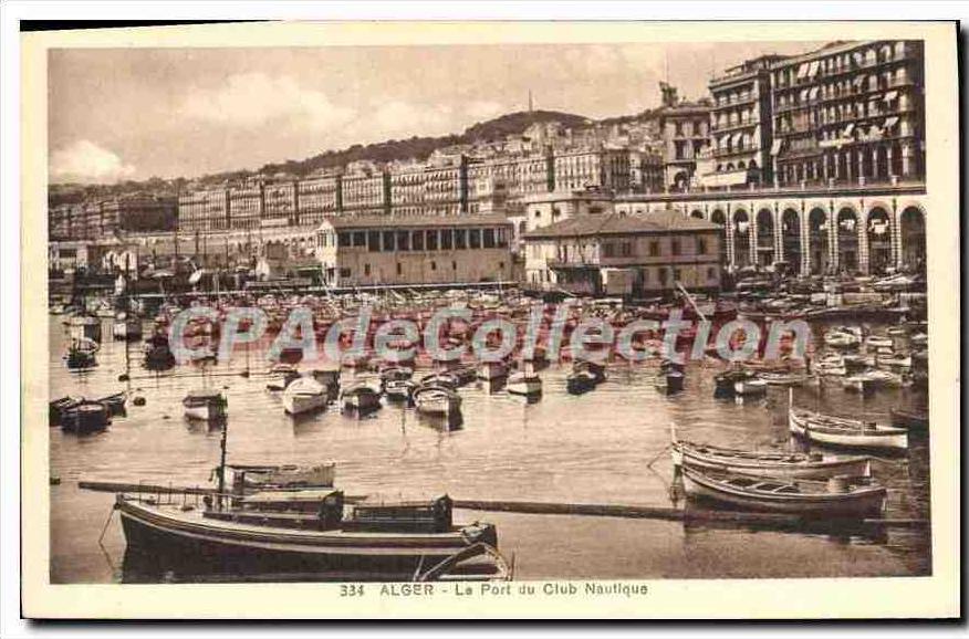 CPA Alger Le Port Du Club Nautique