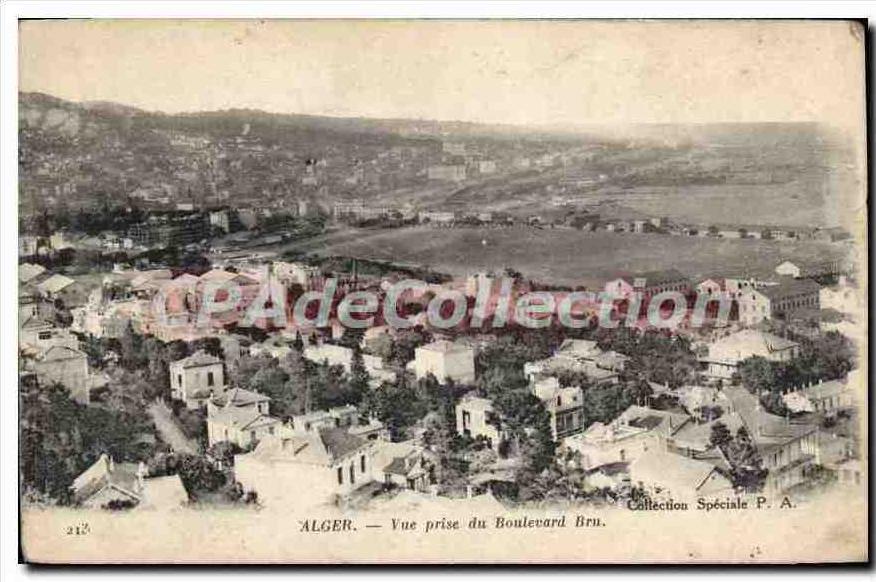 CPA Alger Vue Prise Du Boulevard Bru