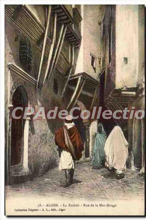 CPA ALGER la Kasbah rue de la Mer-Rouge