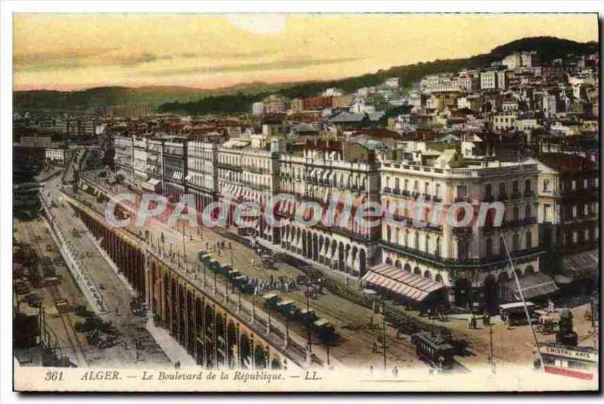 CPA Alger Le Boulevard De La Republique