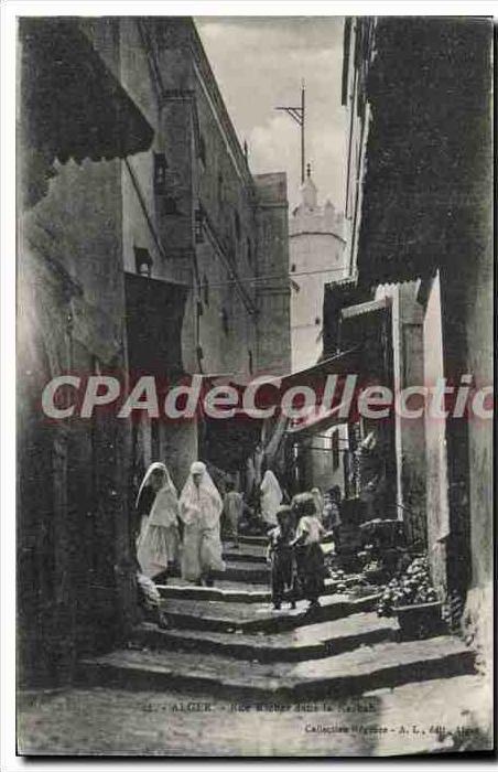 CPA ALGER rue Kléber Kasbah