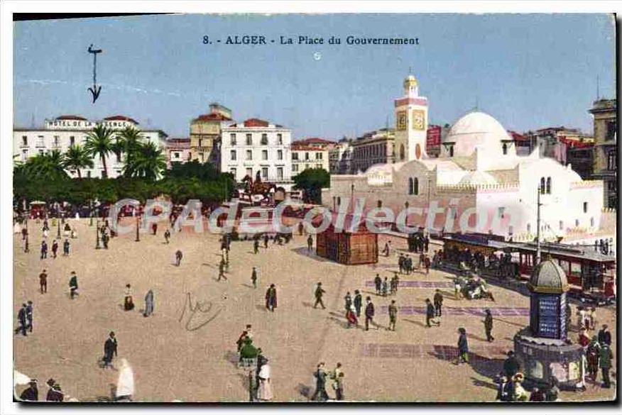 CPA ALGER place du gouvernement