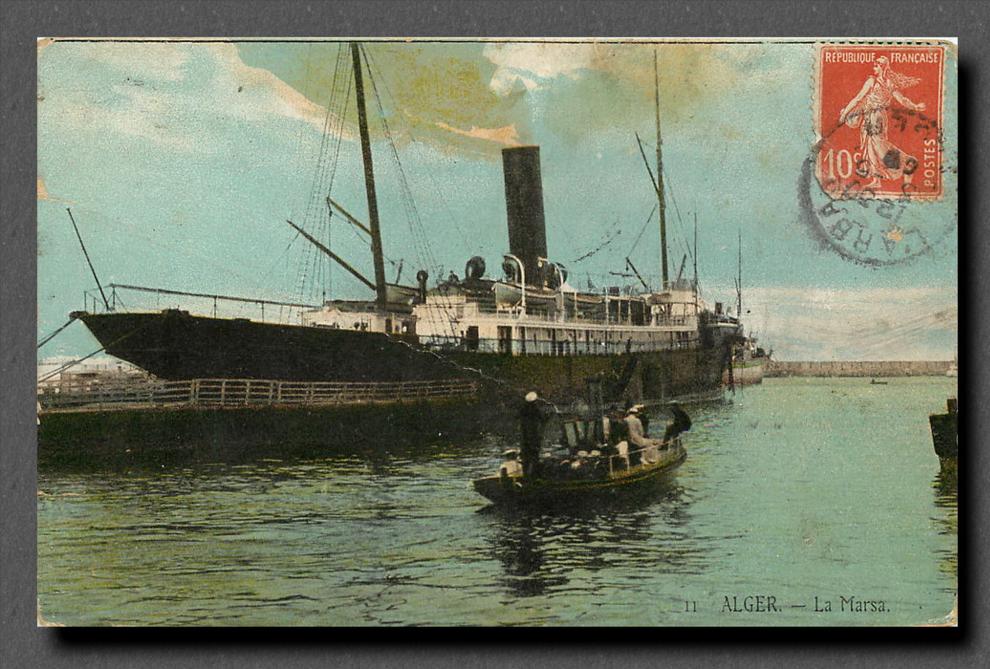 ALGERIE ALGER  le MARSA à quai  (scan recto-verso) FRCR91113