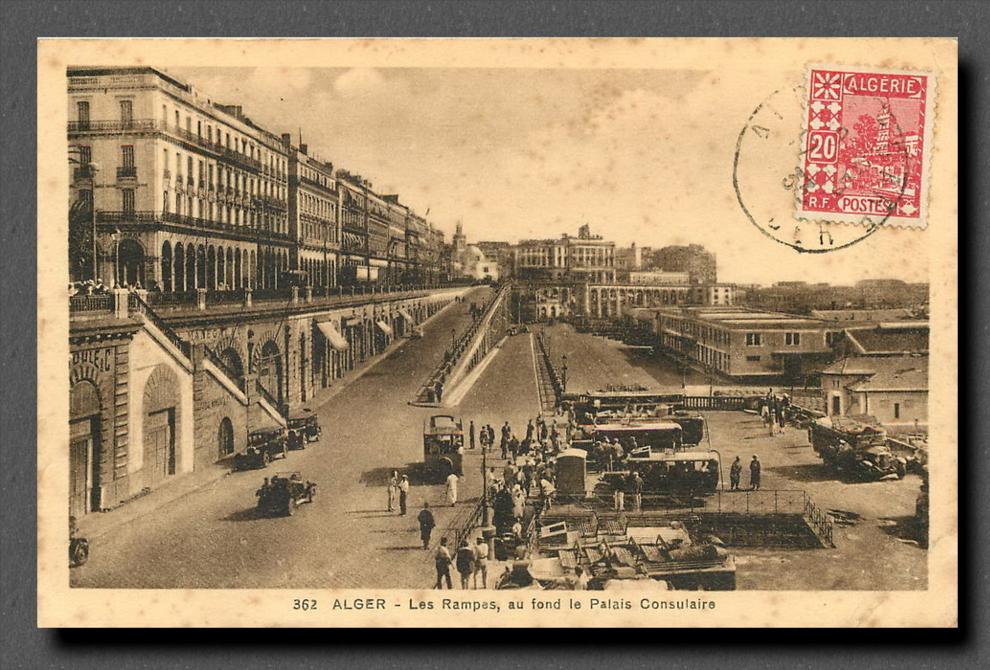 ALGERIE ALGER les rampes et le palais consulaire (scan recto-verso) FRCR91113