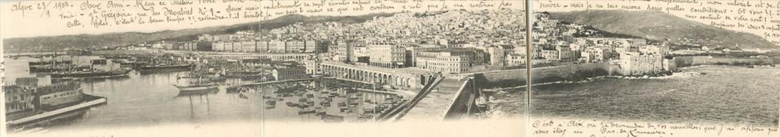CPA panoramique 3 volets ALGERIE / ALGER