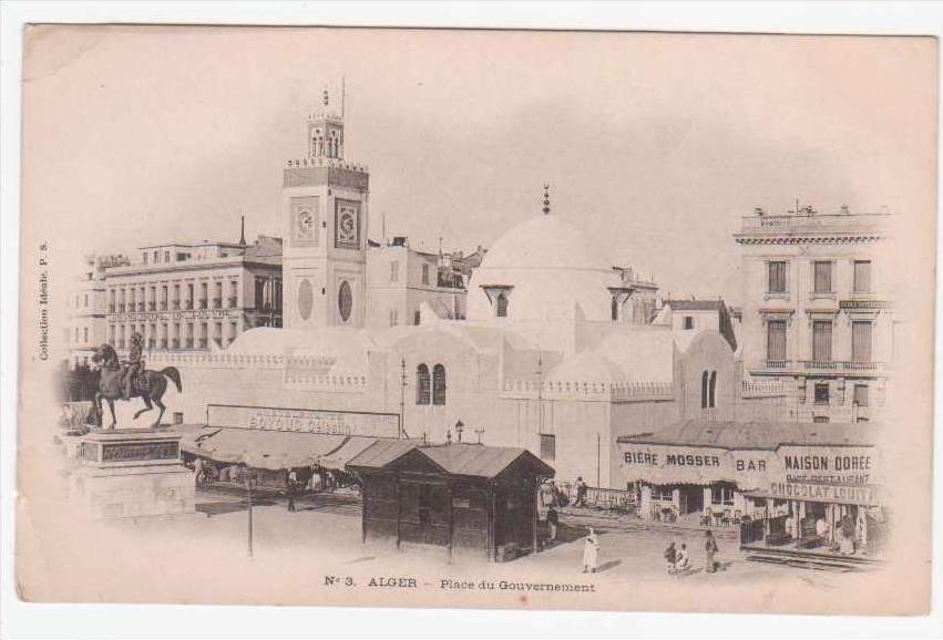 Algértie - ALGER - Place du Gouvernement - Vue de commerces
