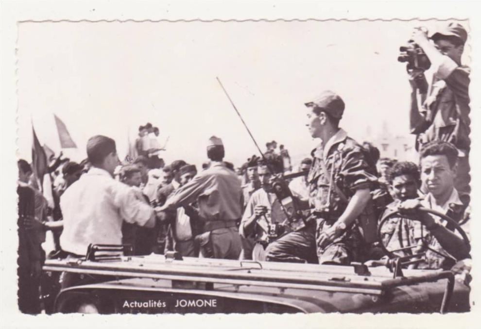 FETES DE L´INDEPENDANCE EL-DJEZAIR A ALGER - ELEMENTS MOTORISES DE L'ARMEE DE LIBERATION NATIONALE BOULEVARD CARNOT -