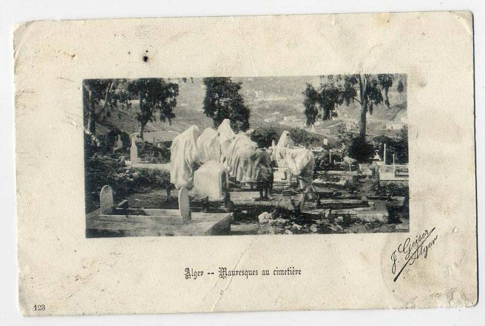 Algérie--ALGER--1908--Mau resques au cimetière  n° 123  éd Le Panneau Artistique