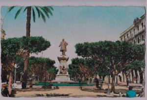 cpsm BONE Bône ou Annaba   Le Cours Bertagna et la statue Thiers 1959 FM