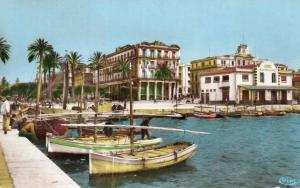 (Algerie) BONE Un coin du port Quai Warnier  entrée cours Bertagna, barque 1959