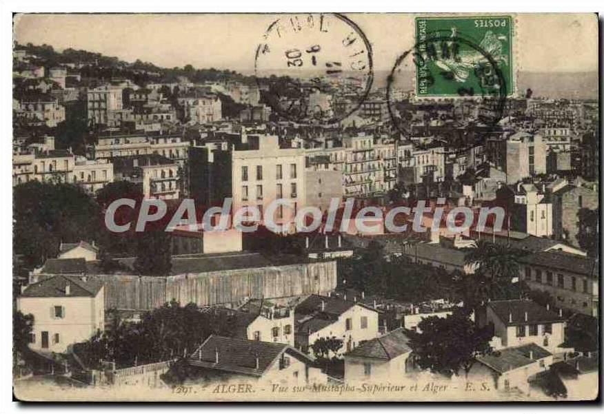 CPA ALGER vue sur Mustapha-Supérieur et Alger