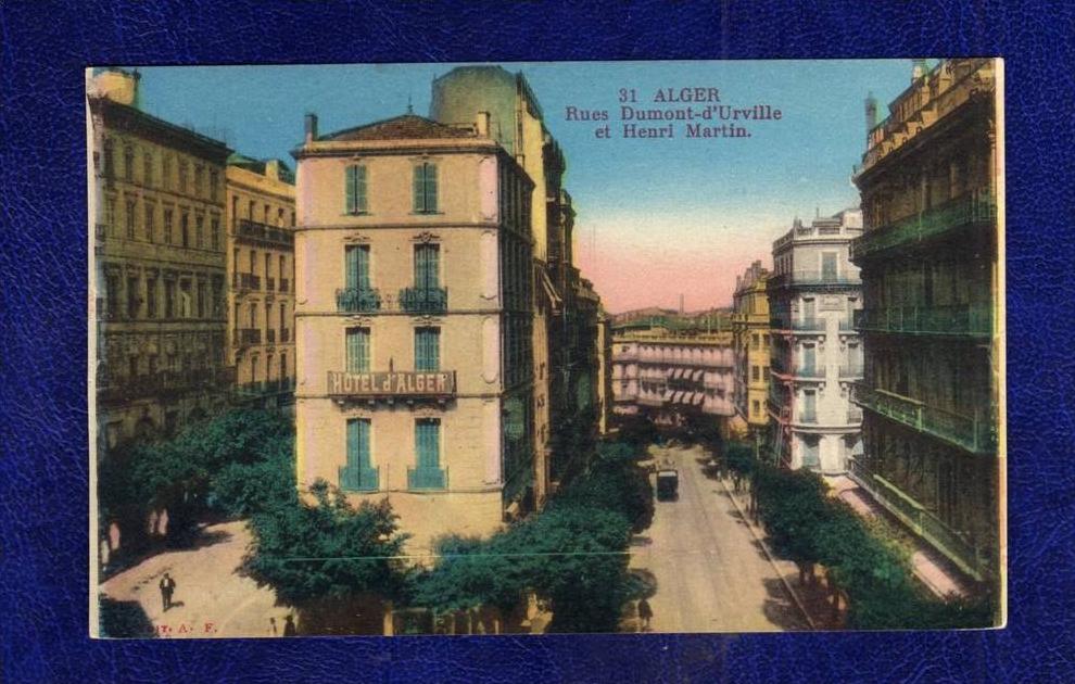 ALGERIE / ALGERIEN   Alger  Rues Dumont d'Urville et Henri Martin.