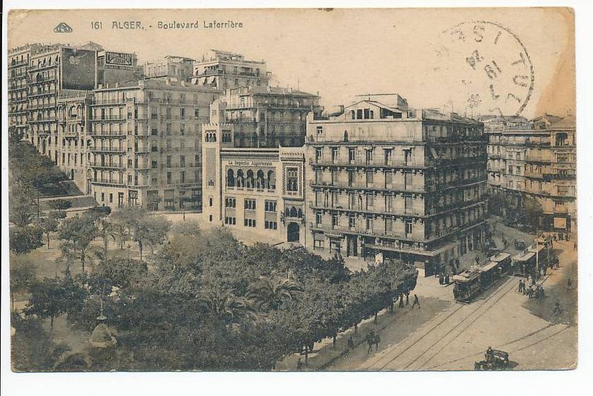 CPA  9 x 14 Algérie ALGER Boulevard Leferriere tramways