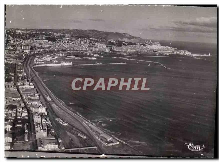 CPM Alger Vue aerienne panoramique du Port et la Ville