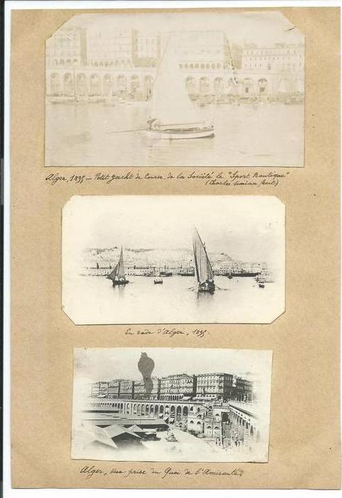 PHOTOS 1895 ALGER - PETIT YACHT DE COURSE - SPORT NAUTIQUE