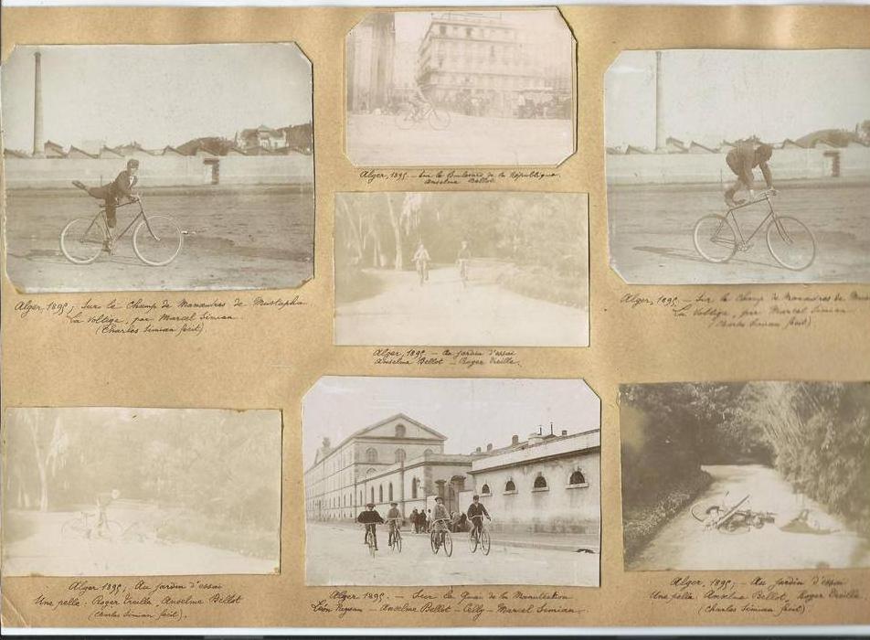 PHOTO 1895 ALGER - COURSES BICYCLETTES - VELOS - MUSTAPHA - BELLOT
