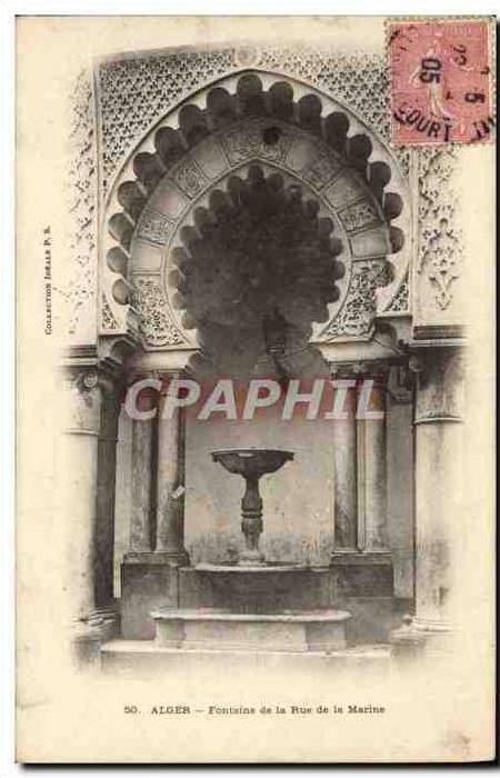 CPM Alger Fontaine De La Rue De La Marine