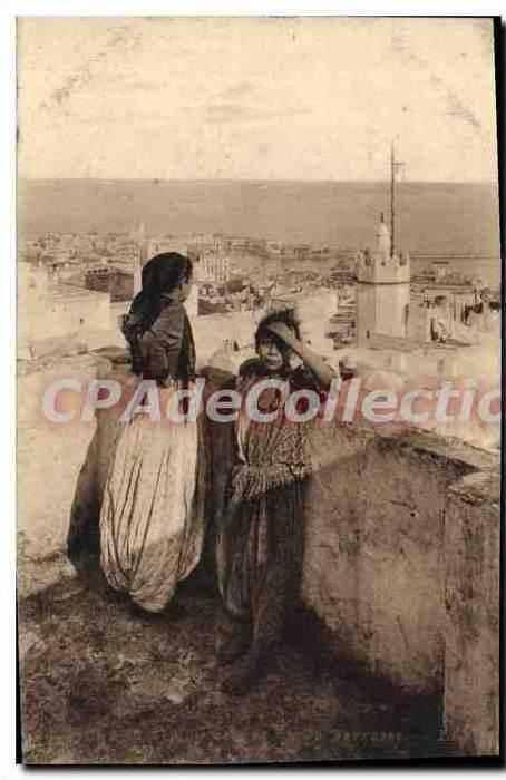 CPA Alger Mauresques sur la terrasse