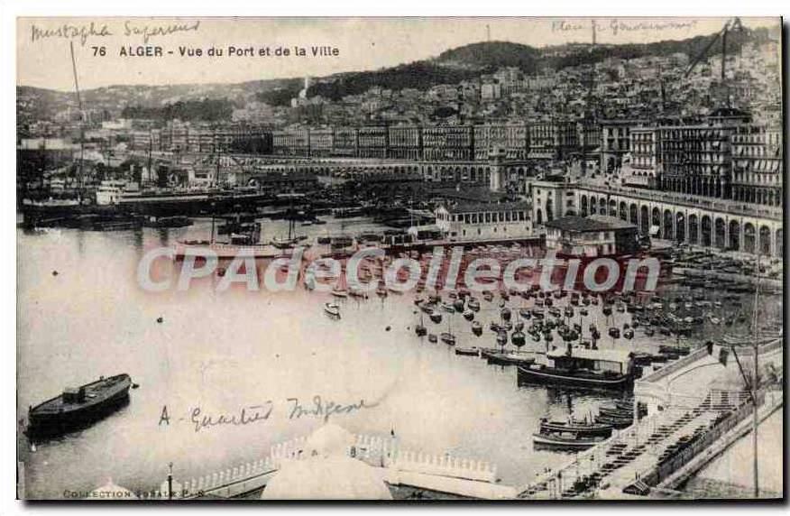 CPA Alger Vue Du Port Et De La Ville