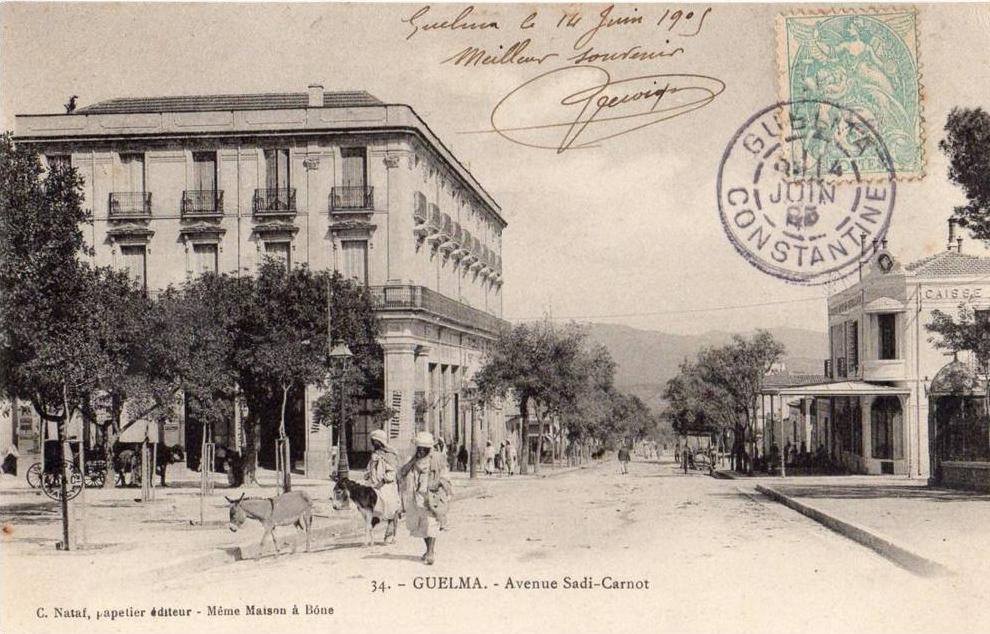 GUELMA AVENUE SADI-CARNOT CARTE PRECURSEUR