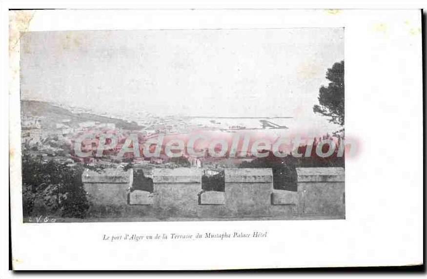 CPA ALGER le port vu du Mustapha palace hôtel