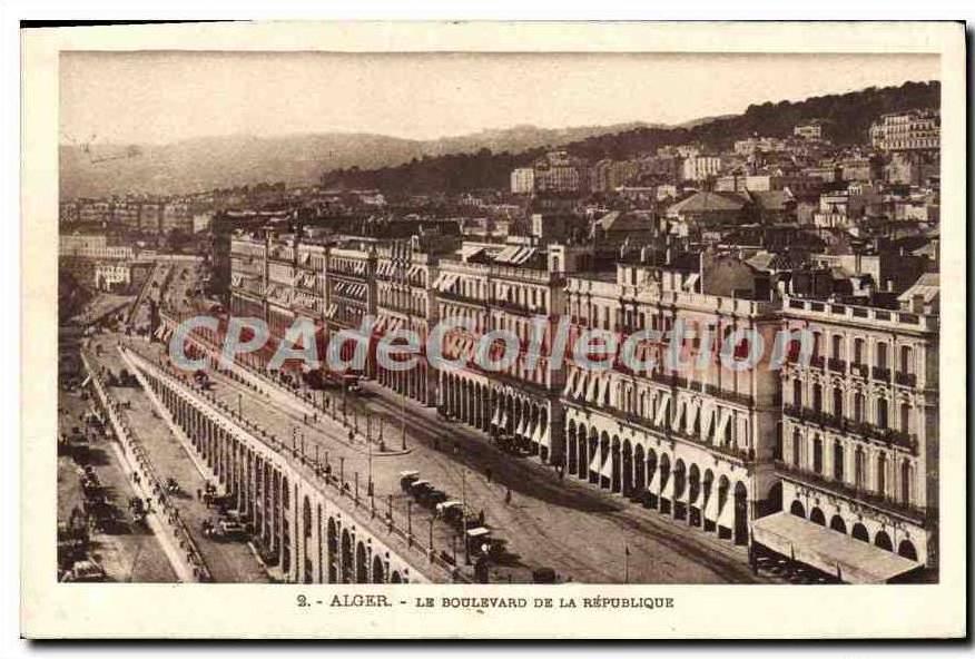 CPA Alger Le Boulevard De La Republique