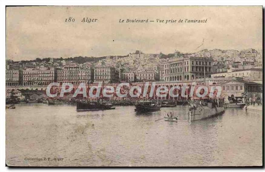 CPA Alger Le Boulevard Vue Prise De I'Amiraute