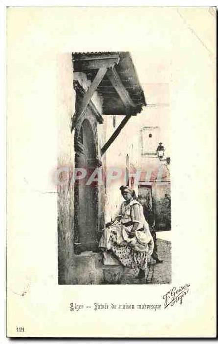 CPA Alger Entree de Maison Mauresque