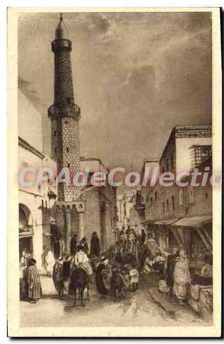 CPA La Rue Bab Azoun La Mosquee Mezzo Morto 1685 fit mettre P Le vacher à la bouche de la Consulaire