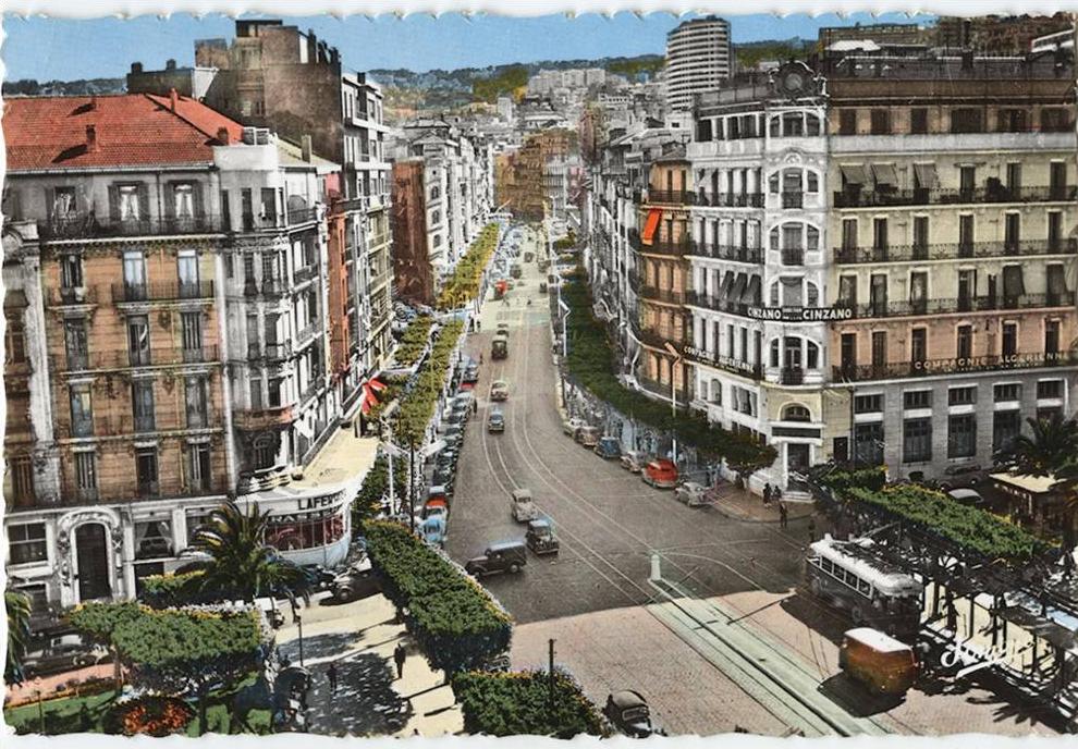 ALGERIE - Alger - CPSM - Rue Michelet - colorisé