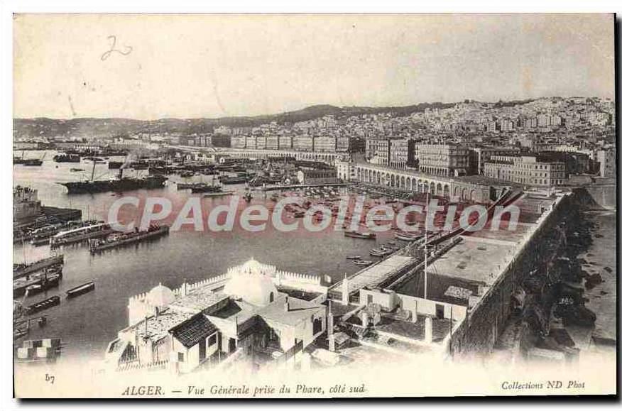 CPA ALGER vue générale prise du phare côté sud
