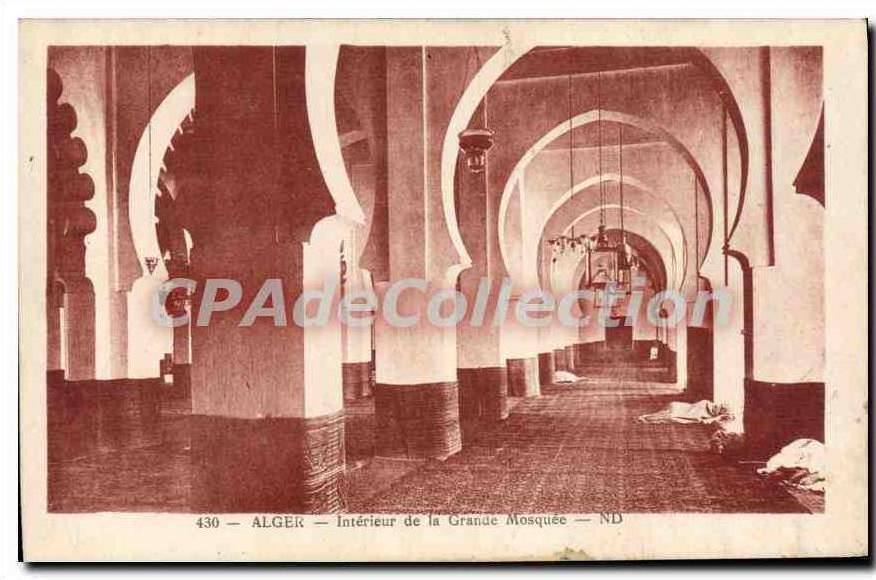 CPA Alger Interieur De La Grande Mosquee