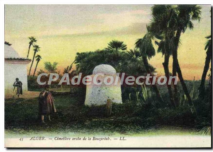 CPA Alger Cimetiere Arabe De La Bouzareab
