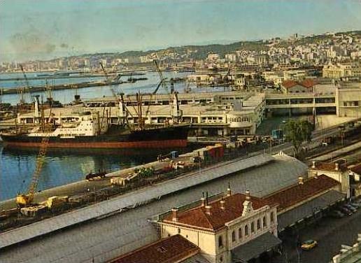 ALGER La Blanche La Gare et le Port, paquebot