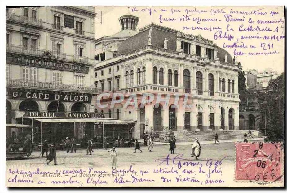 CPA Alger Le Theater Municipal Tourtel Tantonville