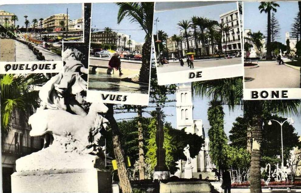 QULQUES VUES DE BONE Recto Verso Beau Timbre 0.20 akgerie