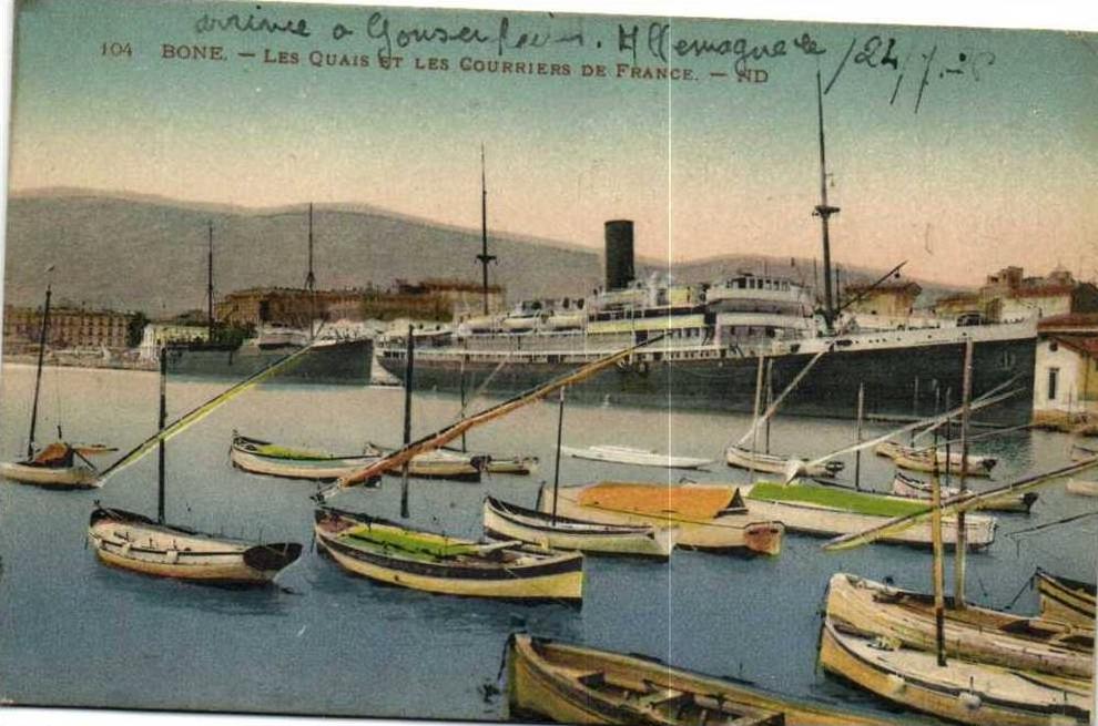 BONE  Les quais et les Courriers de france Colorisée Recto verso