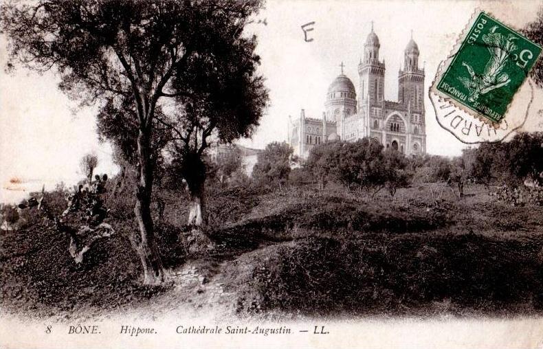 CPA ALGERIE BONE N°8 HIPPONE CATHEDRALE ST AUGUSTIN LL 1911