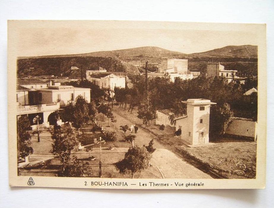 cpa, très belle vue, Bou Hanifia, les thermes, vue générale