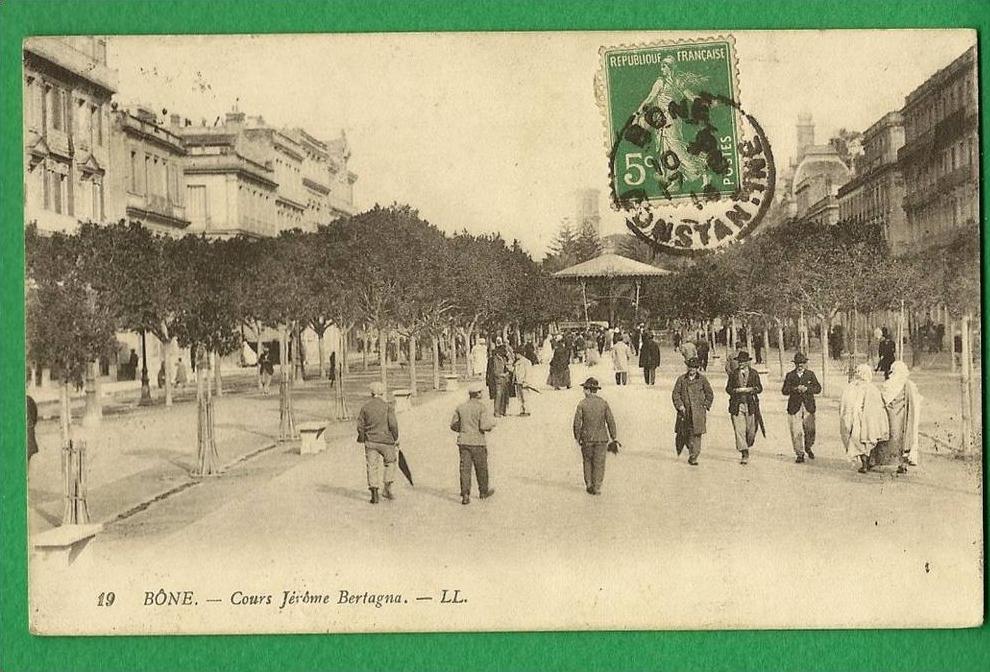 cpa    - ALGERIE   ,     BÔNE  Cours Jérome Bertagna    .......LME17