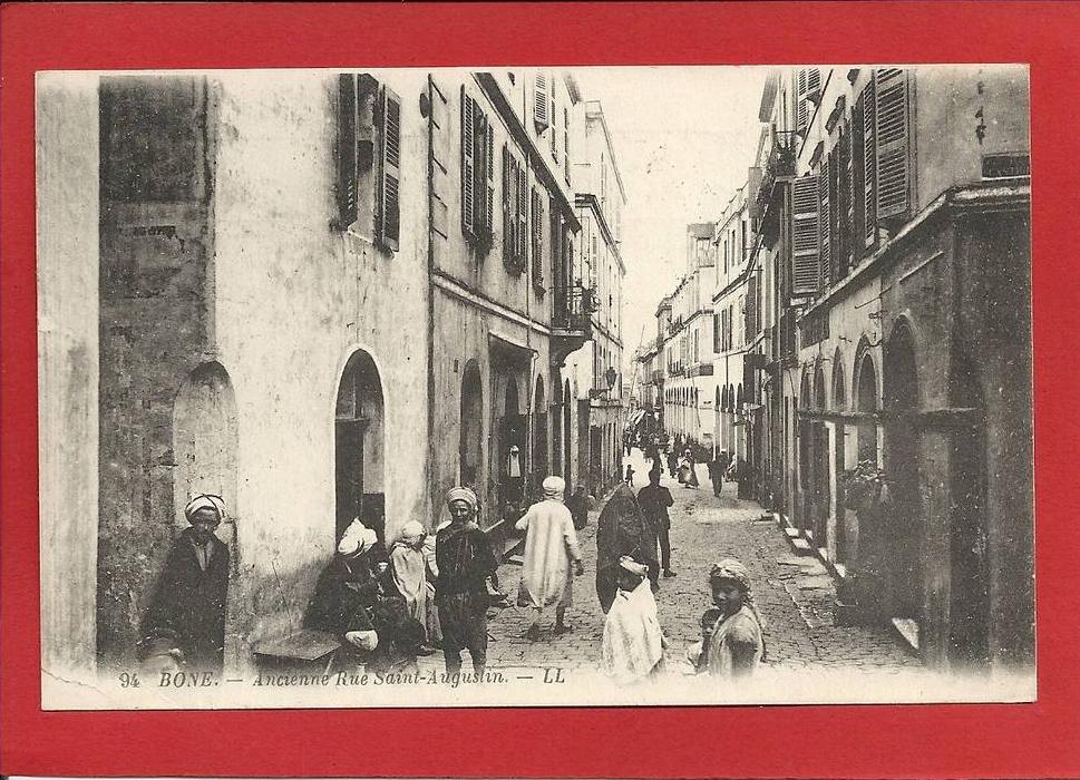 Algérie - Annaba (Bône) - Ancienne rue Saint Augustin (LL n°94 ,cachet Paquebot)