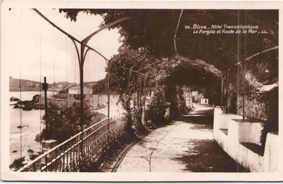 Algérie - BONE - Hôtel Transatlantique - La Pergola et Route de la Mer