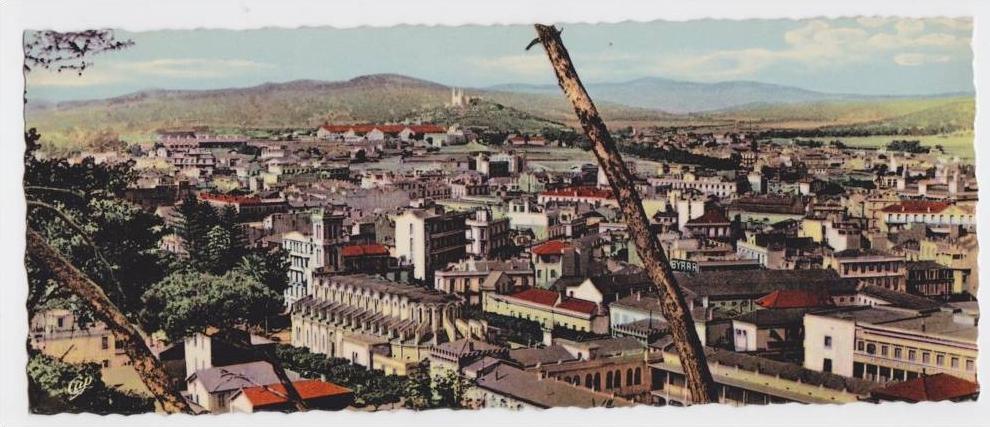 Annaba - Bône - Vue générale vers Hippone - Carte double panoramique Cap 120