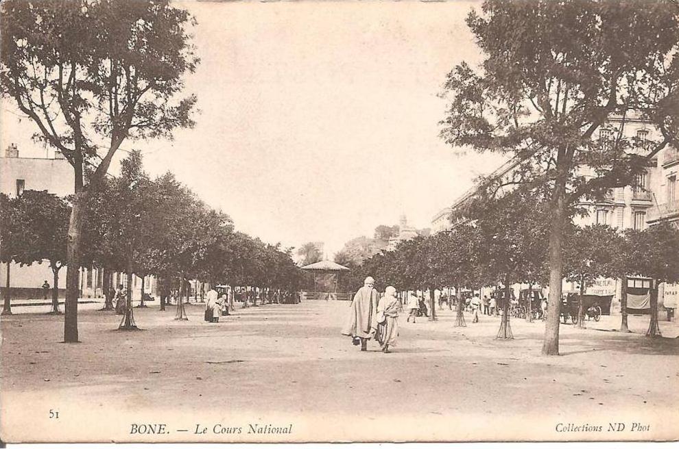 BONE (ALGERIE) Le Cours National (Carte Précurseur dos non divisé)