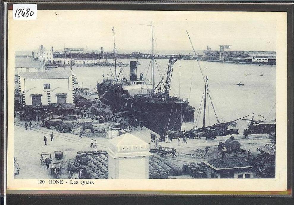 ALGERIE - BONE - LES QUAIS  - TB