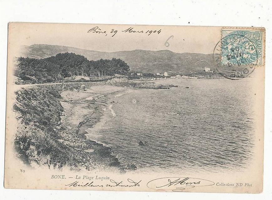 BONE ALGERIE LA PLAGE LUQUIN CPA BON ETAT