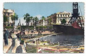 CPSM Bône - Un coin du Port et Cours Bertagna