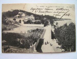 cpa, très belle vue animée, Bône, la Casbah et l'hopital civil