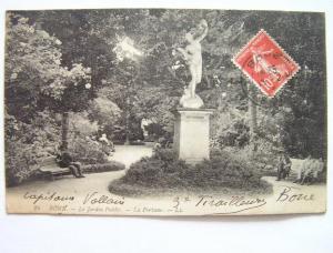 cpa, très belle vue animée, Bône, le jardin public, la Fortune